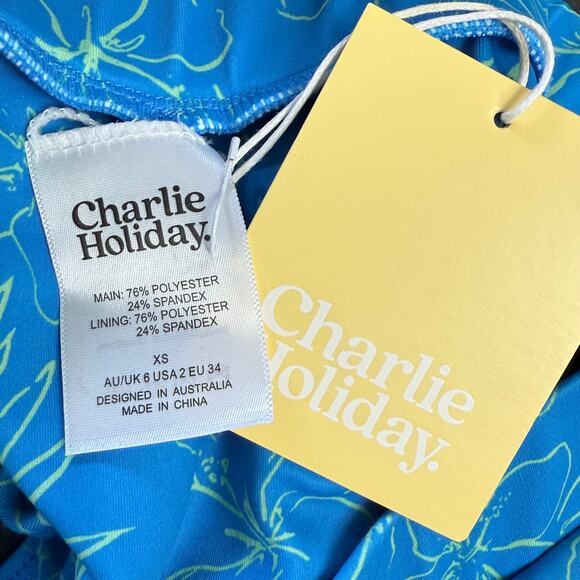 Charlie Holiday Amanda High Waisted Floral Bikini Bottom Size XS New with Tag - Picture 5 of 6